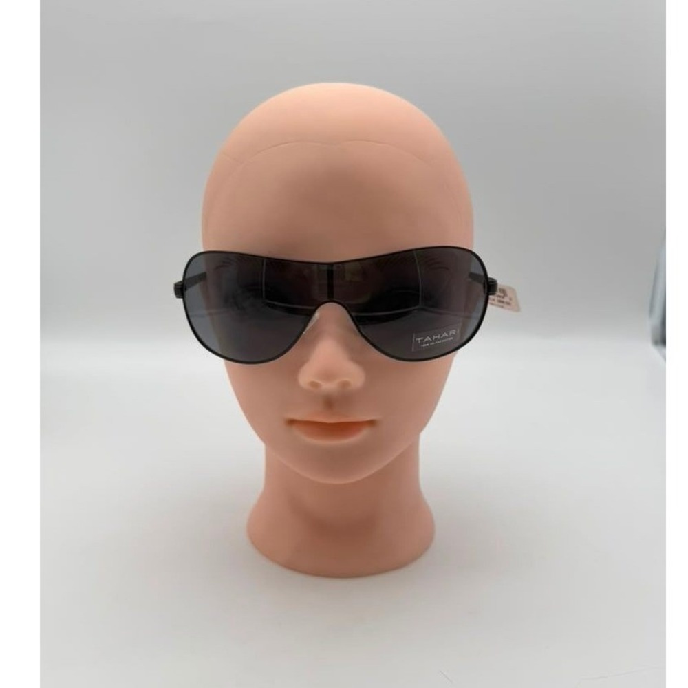 Tahari‎ Men's Shield Sunglasses – Black Frame & Lenses – Brand New